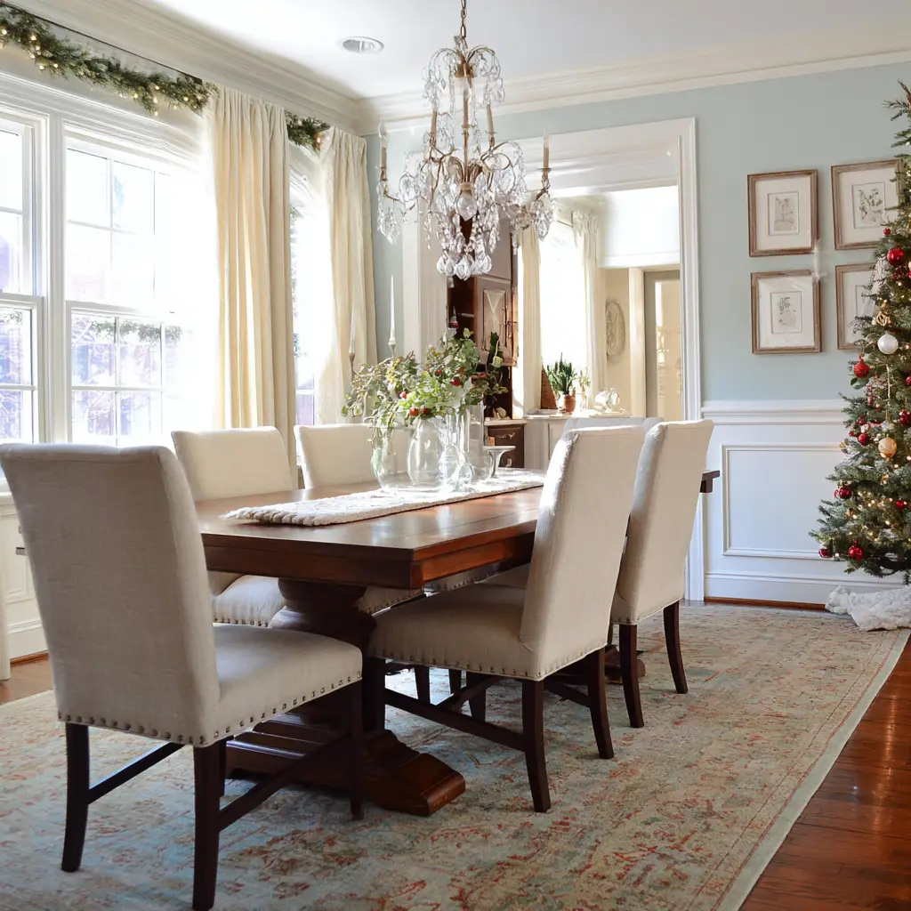 Hang Ornaments from the Chandelier