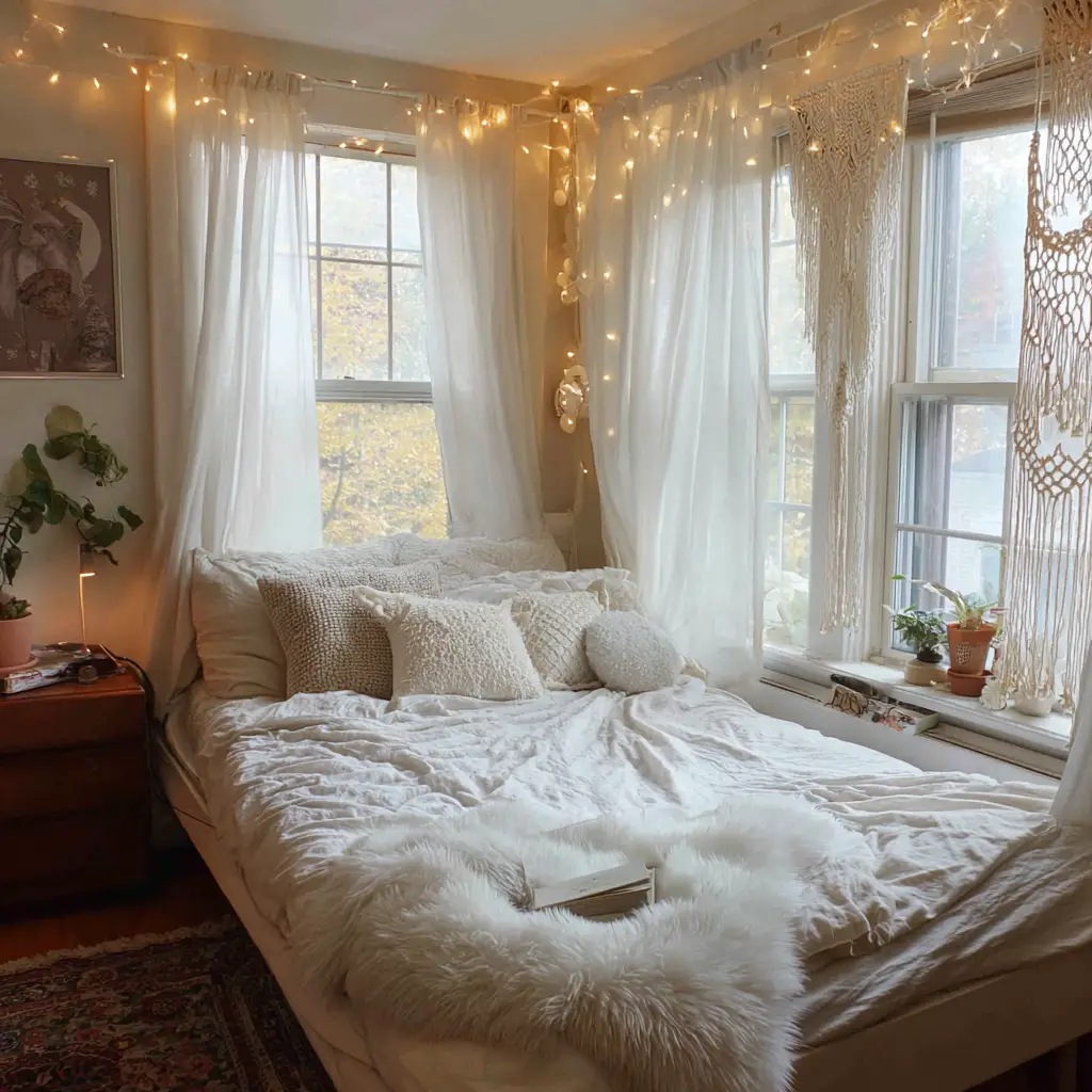 Hang sheer curtains