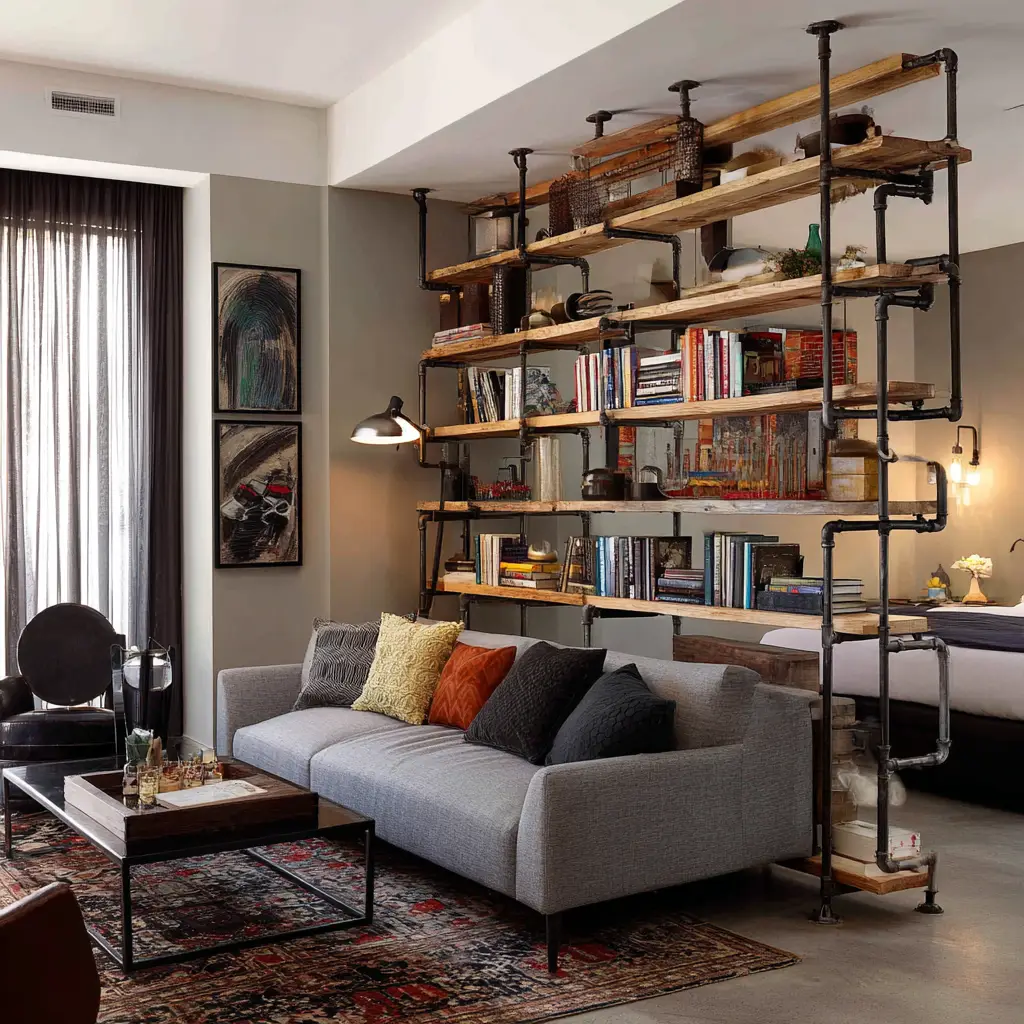 Industrial Pipe and Wood Divider
