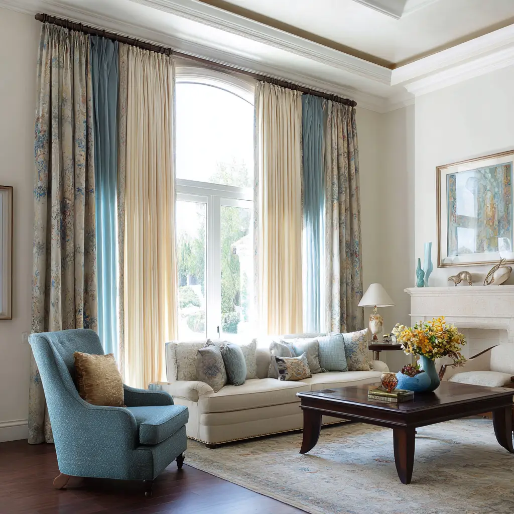 Layered Curtain Look