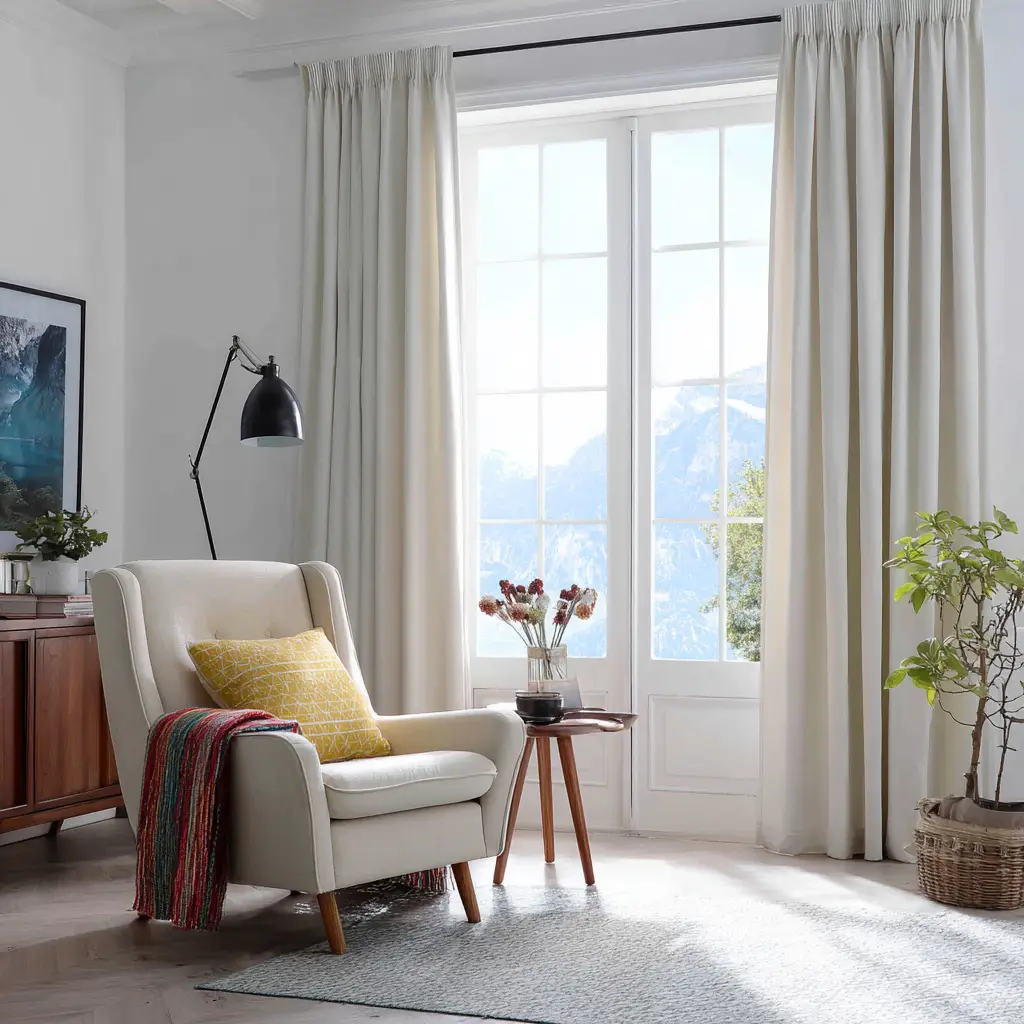 Light-Filtering Cotton Curtains