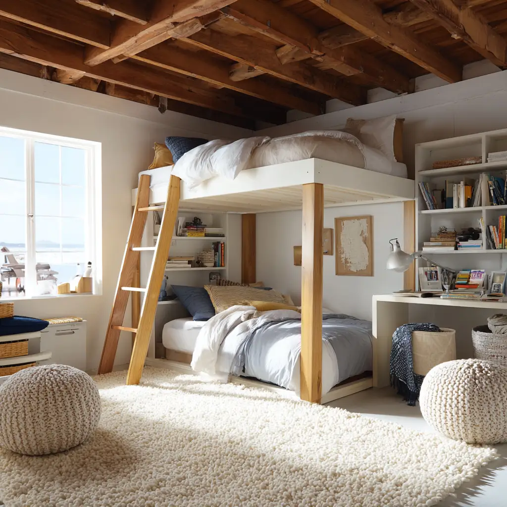 Loft Bed with Dual Sleeping Space