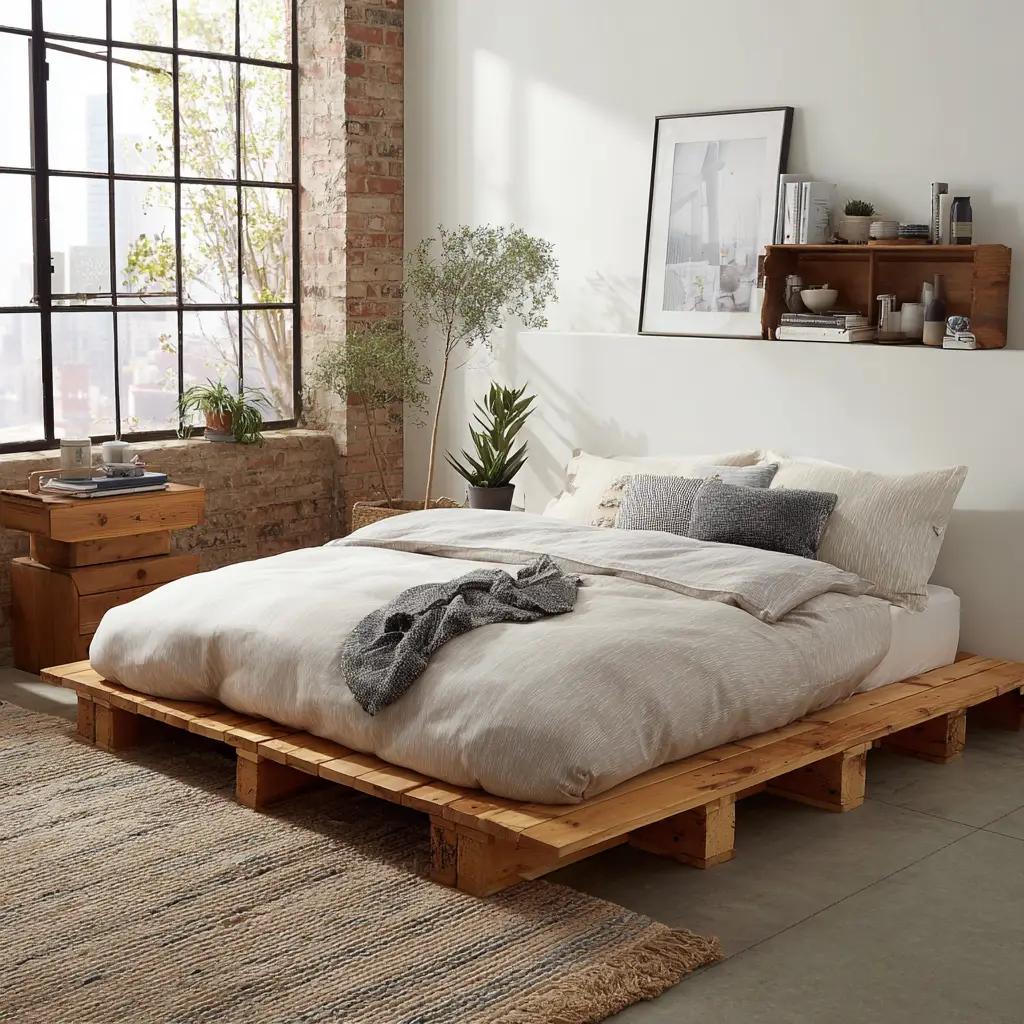 Low-profile bed frames