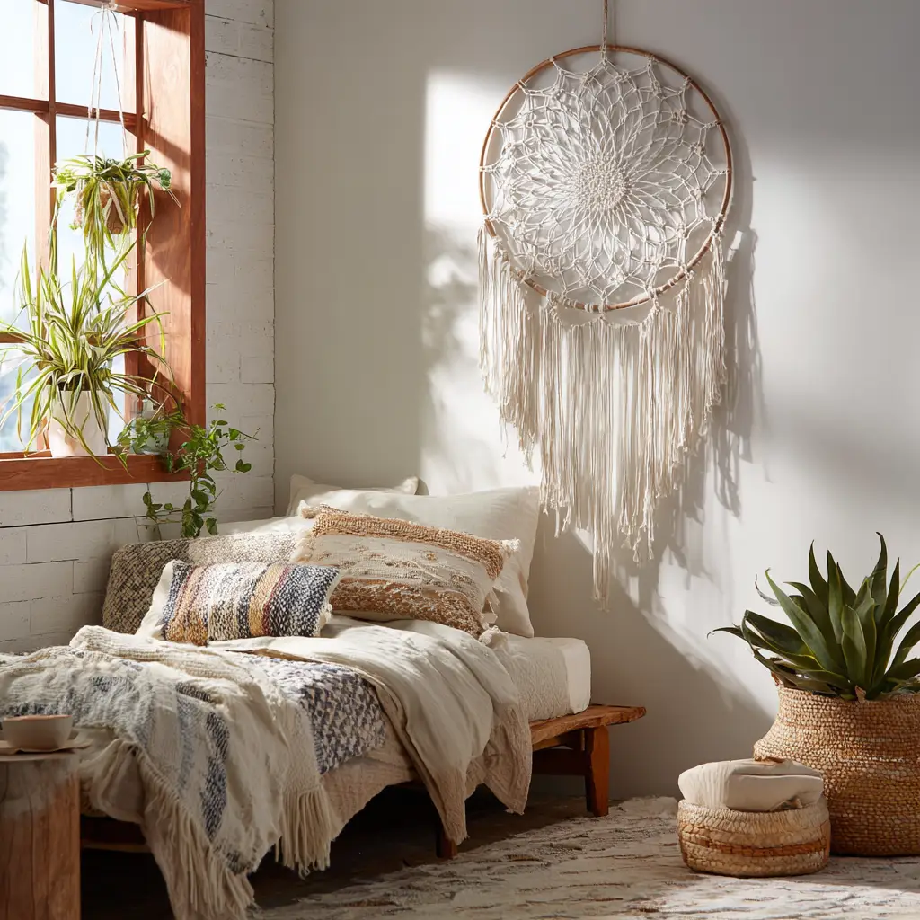 Macramé Dream Catcher for a Boho Vibe
