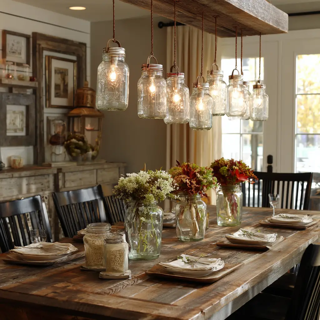 Mason Jar Chandeliers