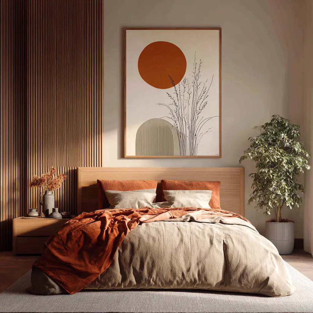 Minimalist artwork with earthy colors