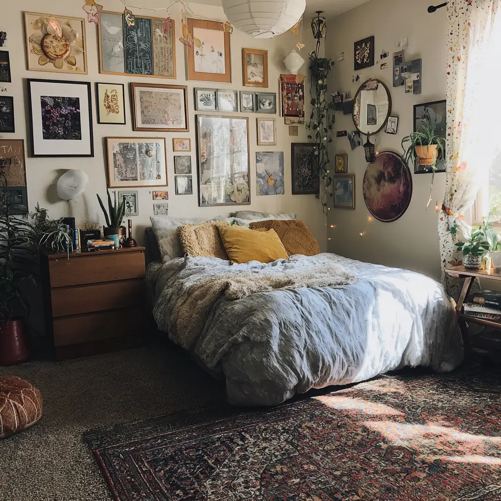 Mismatched Frames and Wall Decor
