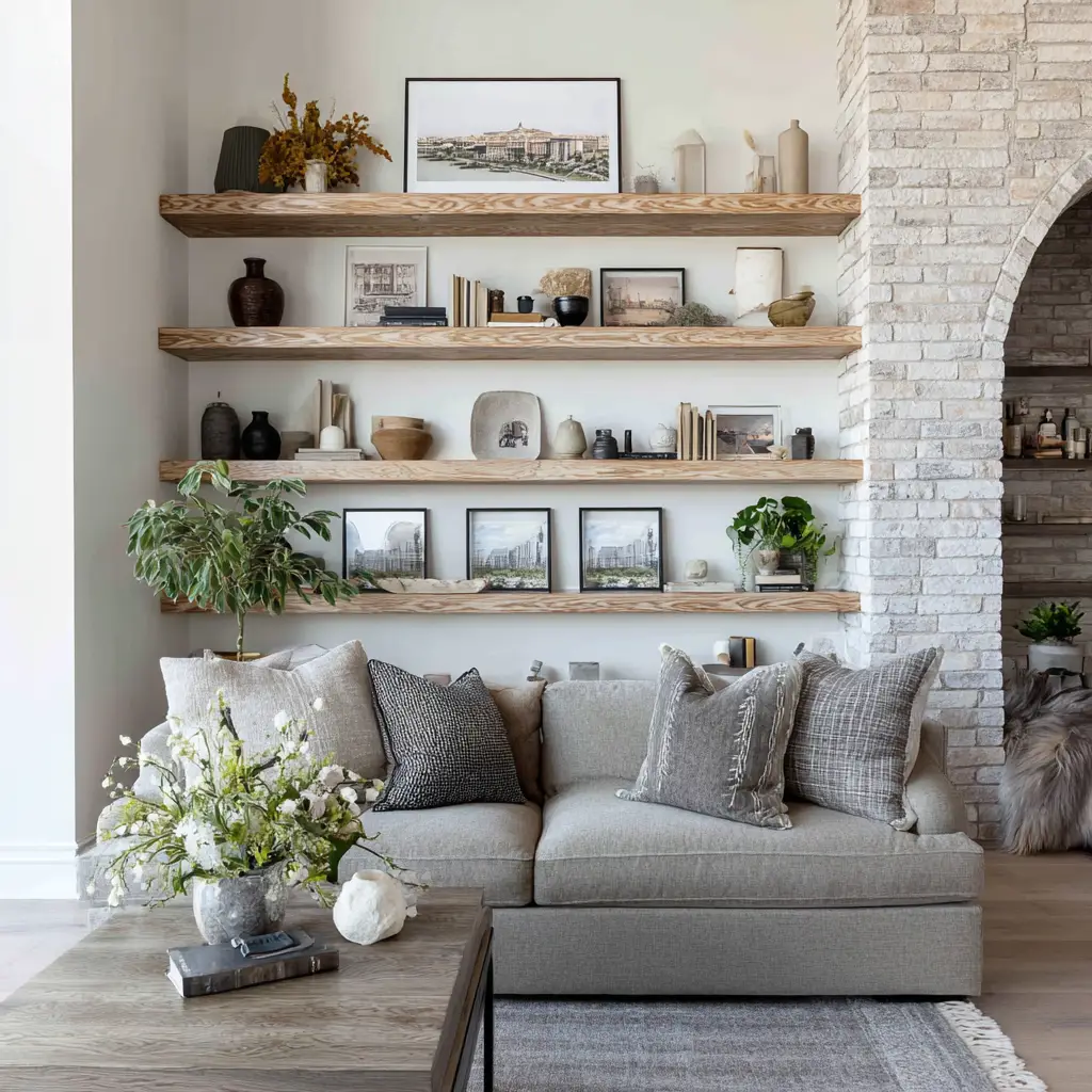 Open Shelves with Curated Decor