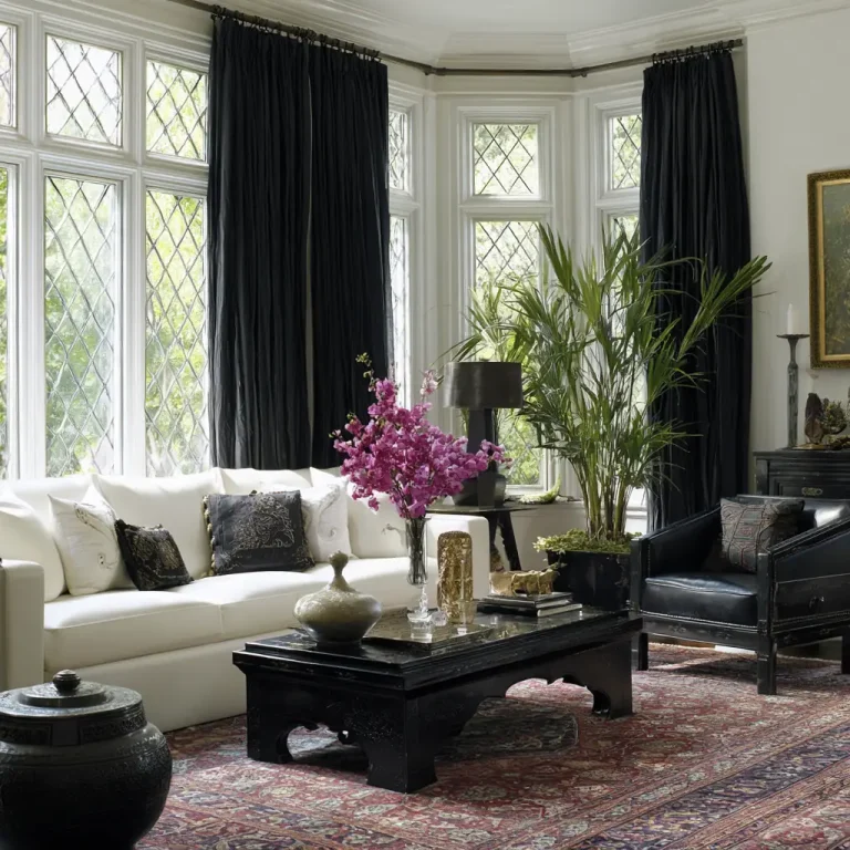 17 Black Curtains Living Room Ideas