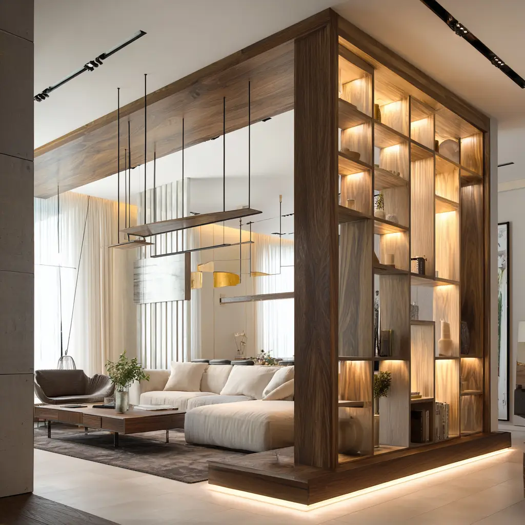 Partition with Built-in Lighting