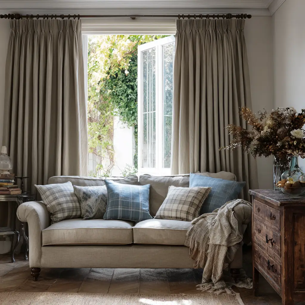 Pinch Pleat Linen Curtains