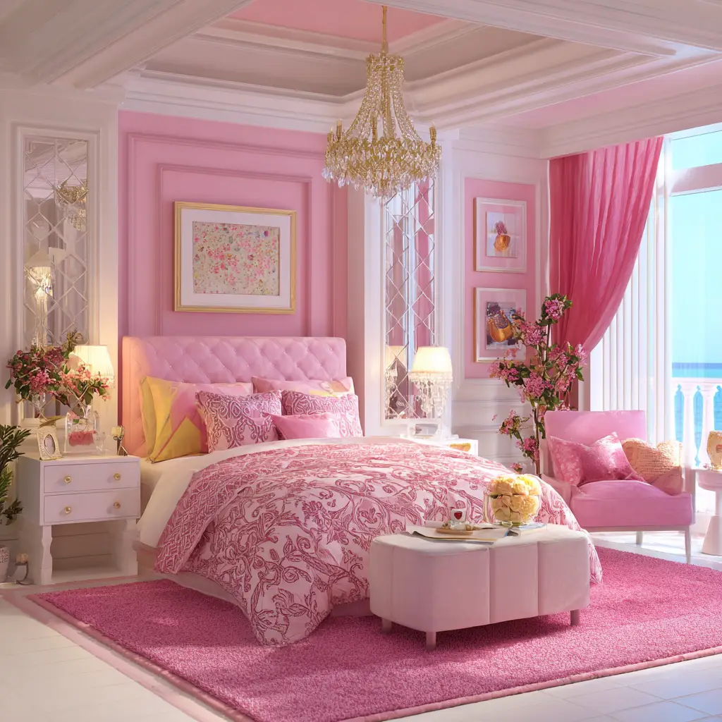 Pink Paradise Bedroom