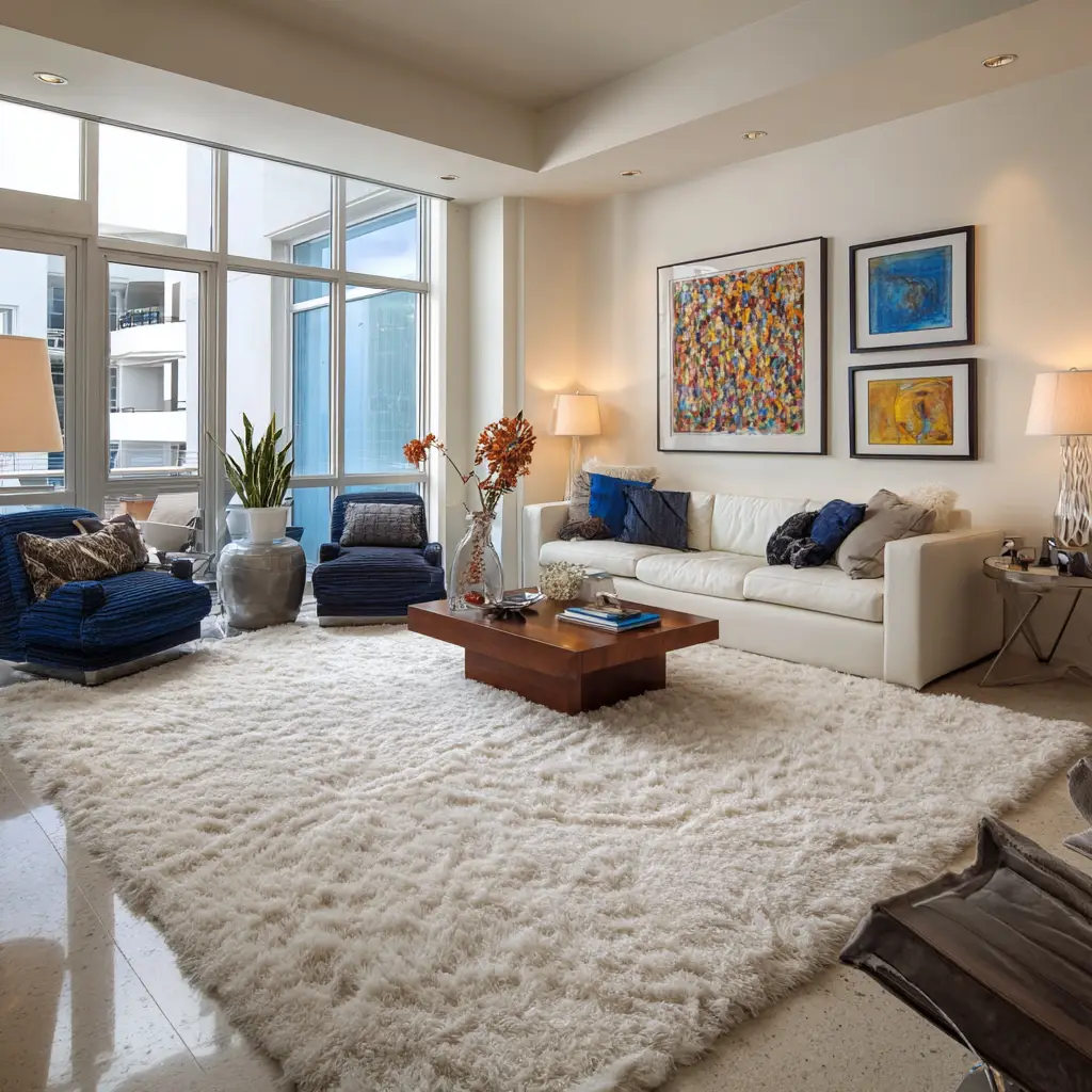 Plush Area Rugs in Small Spaces
