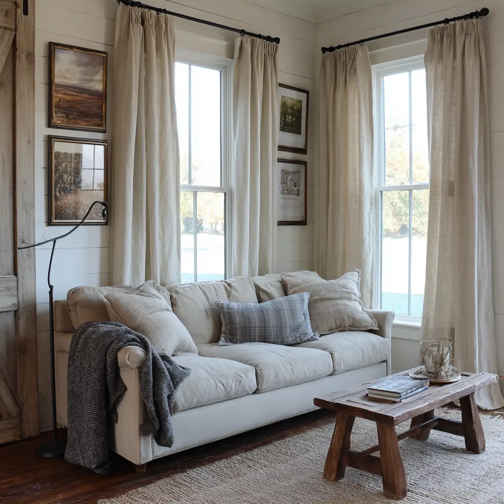 Rod Pocket Linen Panels
