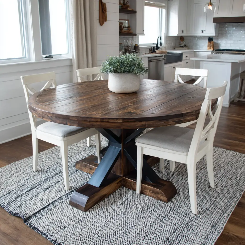 Round Farmhouse Dining Table