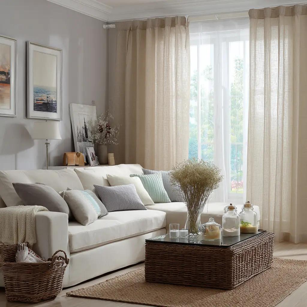 Sheer Beige Panels