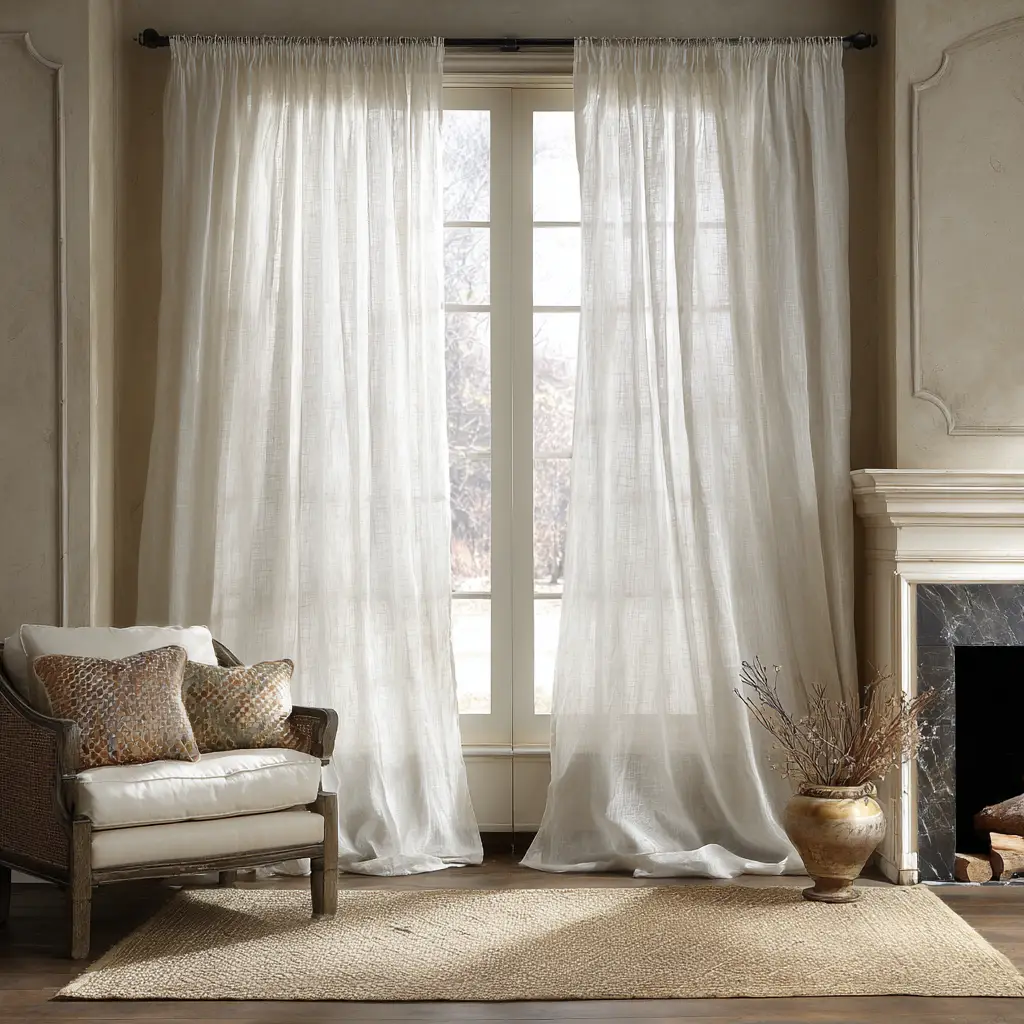 Sheer Linen Panels