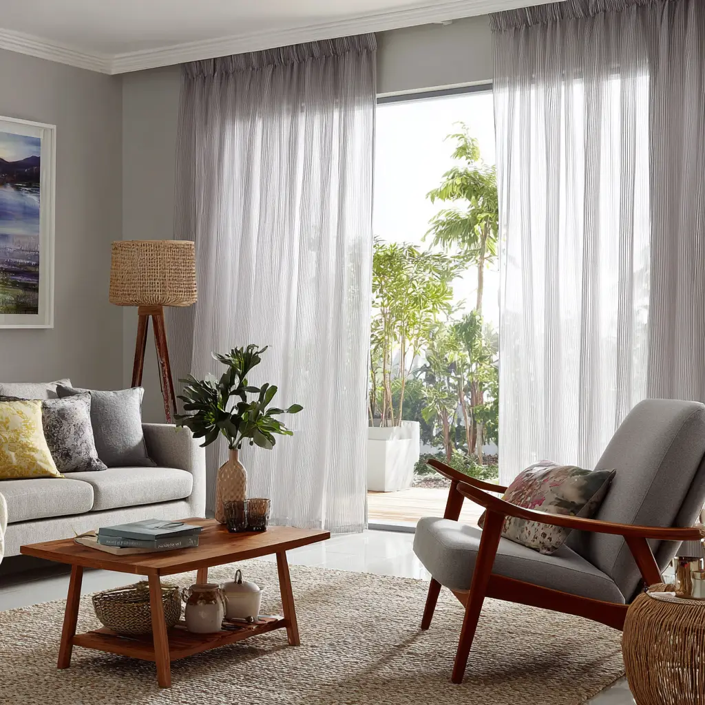 Sheer White Curtains
