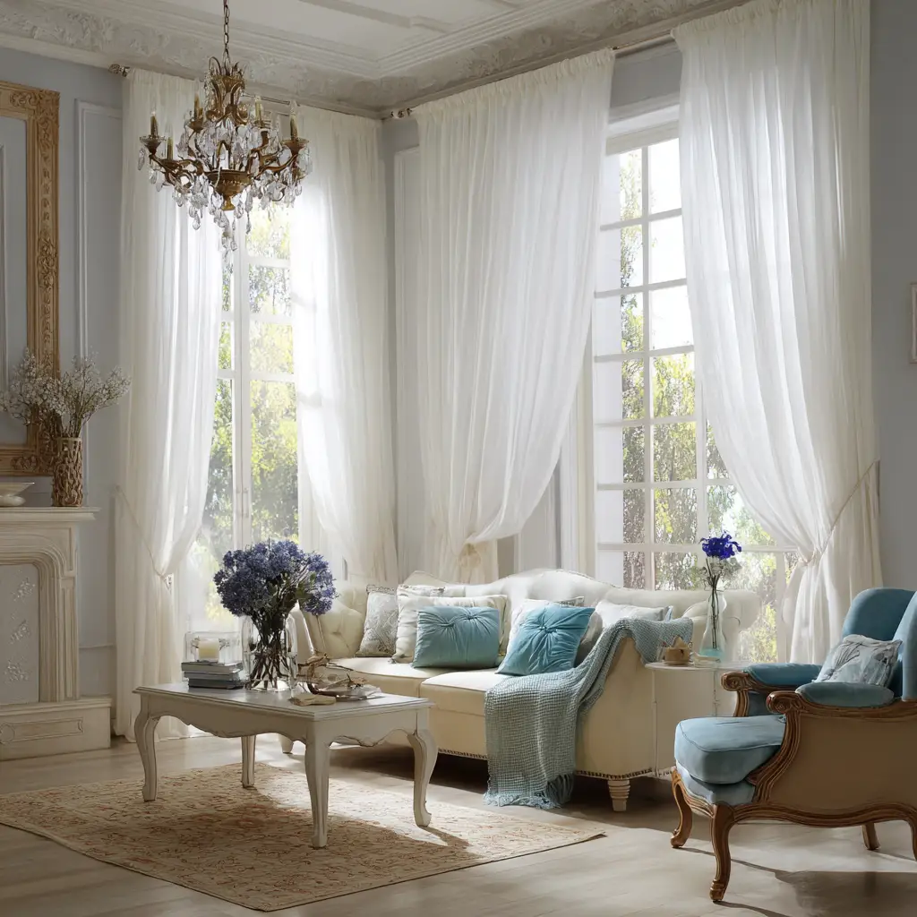 Sheer White Curtains
