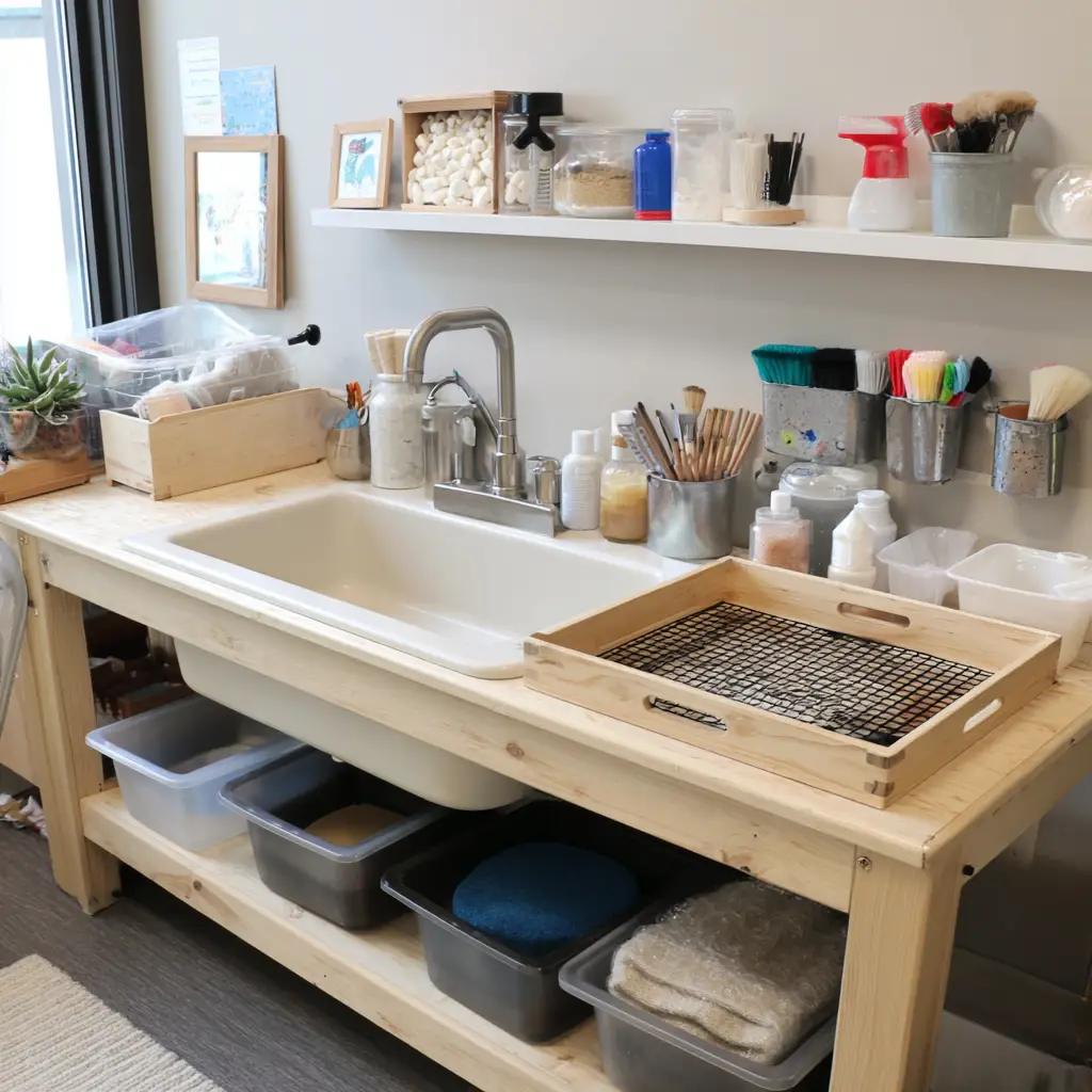 Sink and Clean-Up Station