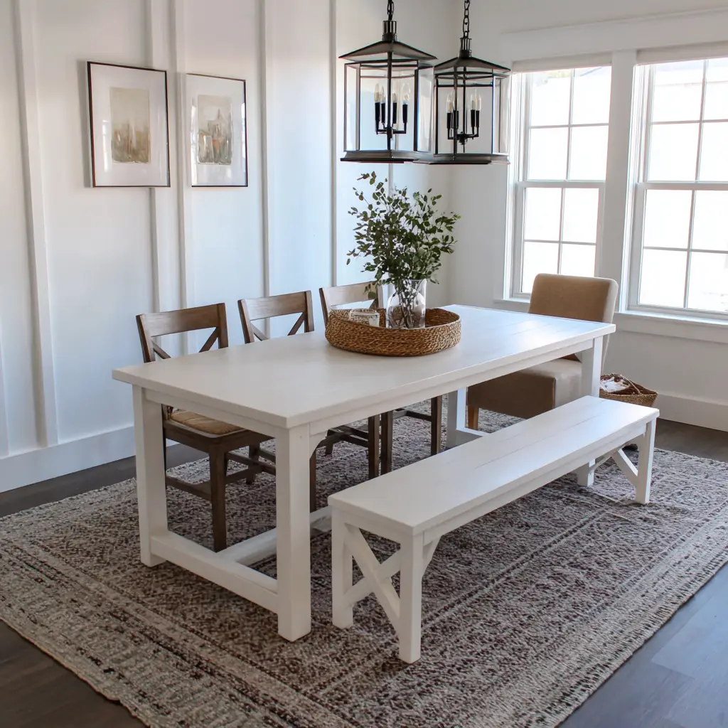 Sleek Minimalist Farmhouse Table