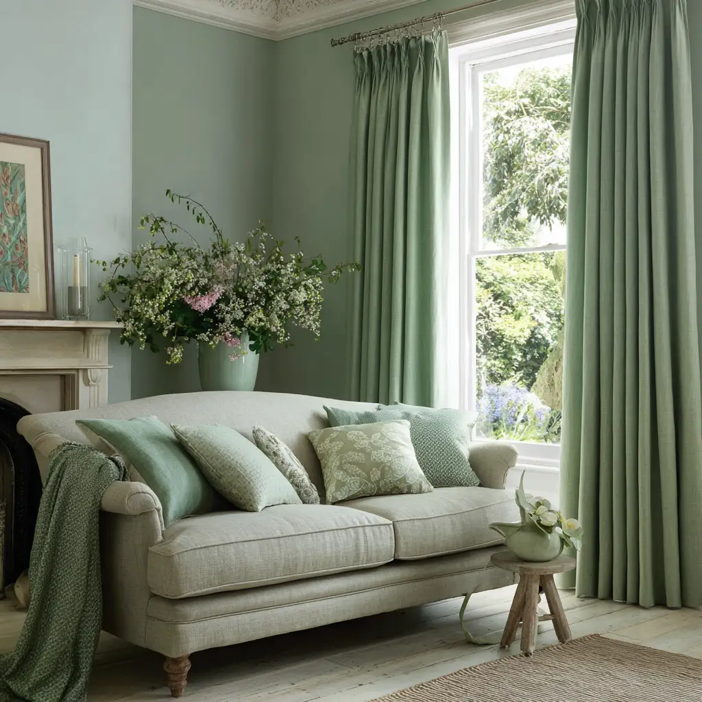 Soft Sage Linen Curtains