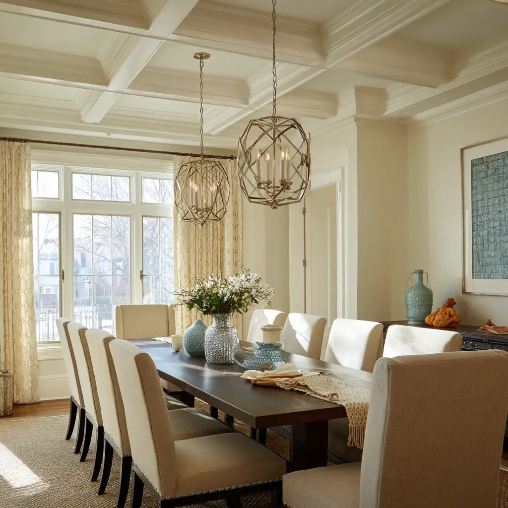 Statement Chandeliers with Simple Ceilings