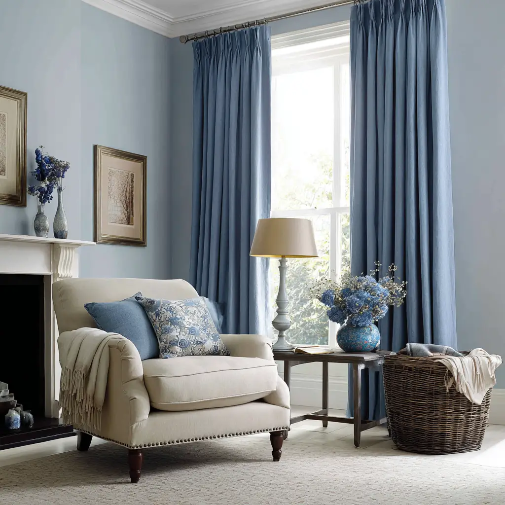 Steel Blue Thermal Curtains