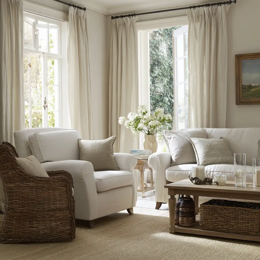 Tab Top Linen Curtains