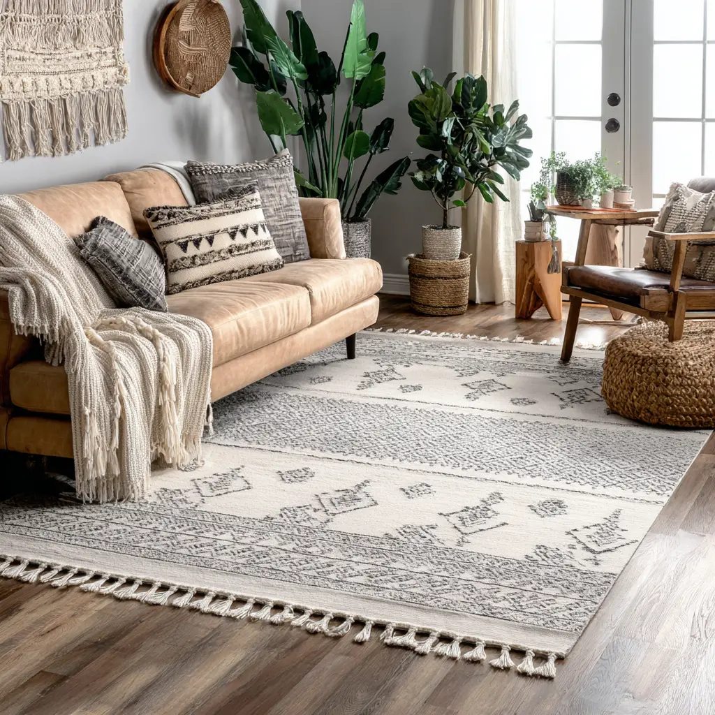 Tasseled Moroccan-Inspired Rug