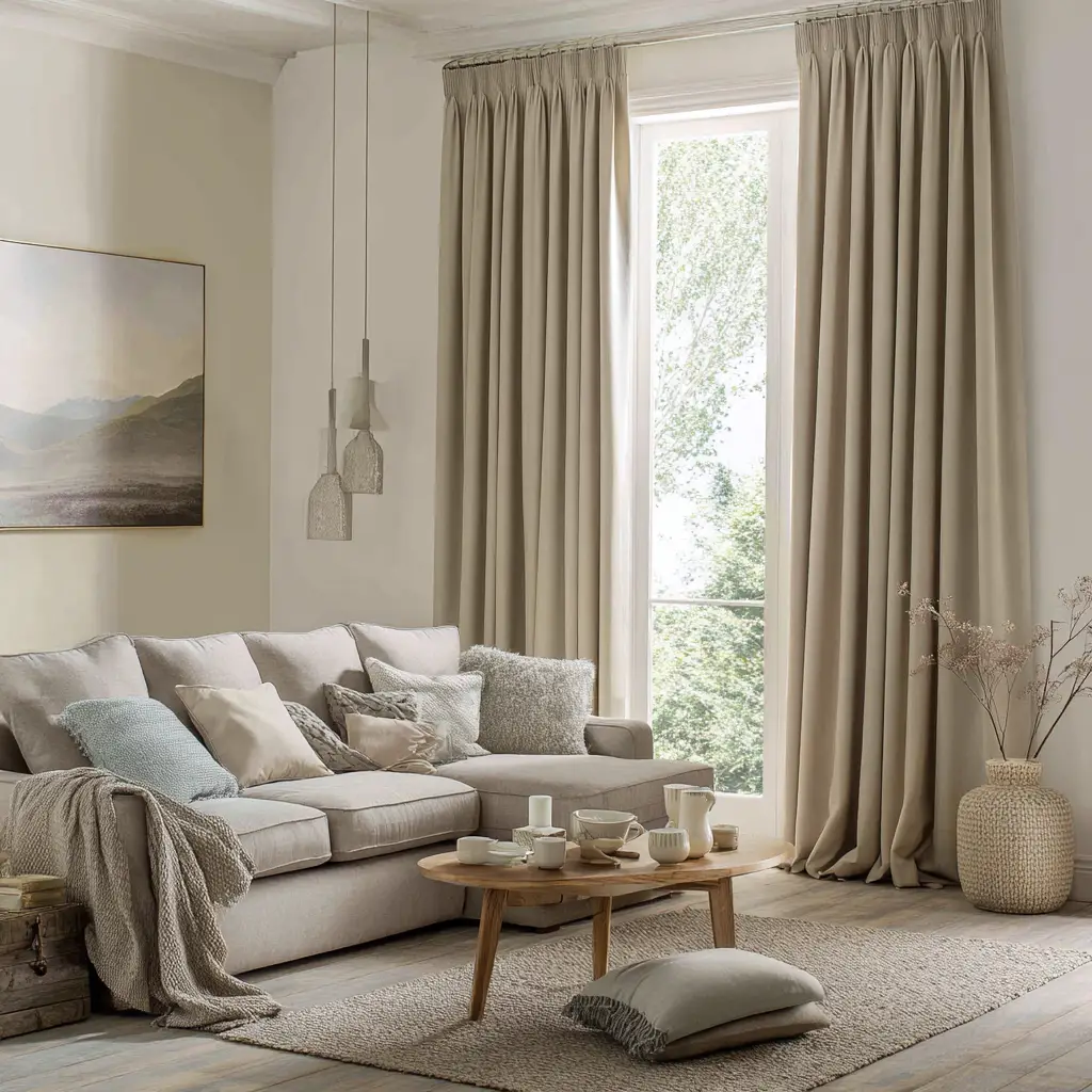 Thermal Beige Curtains