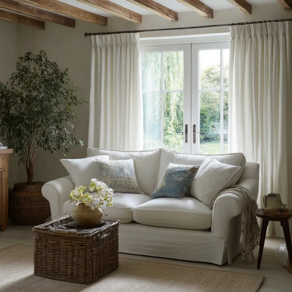 Tie-Top Linen Curtains