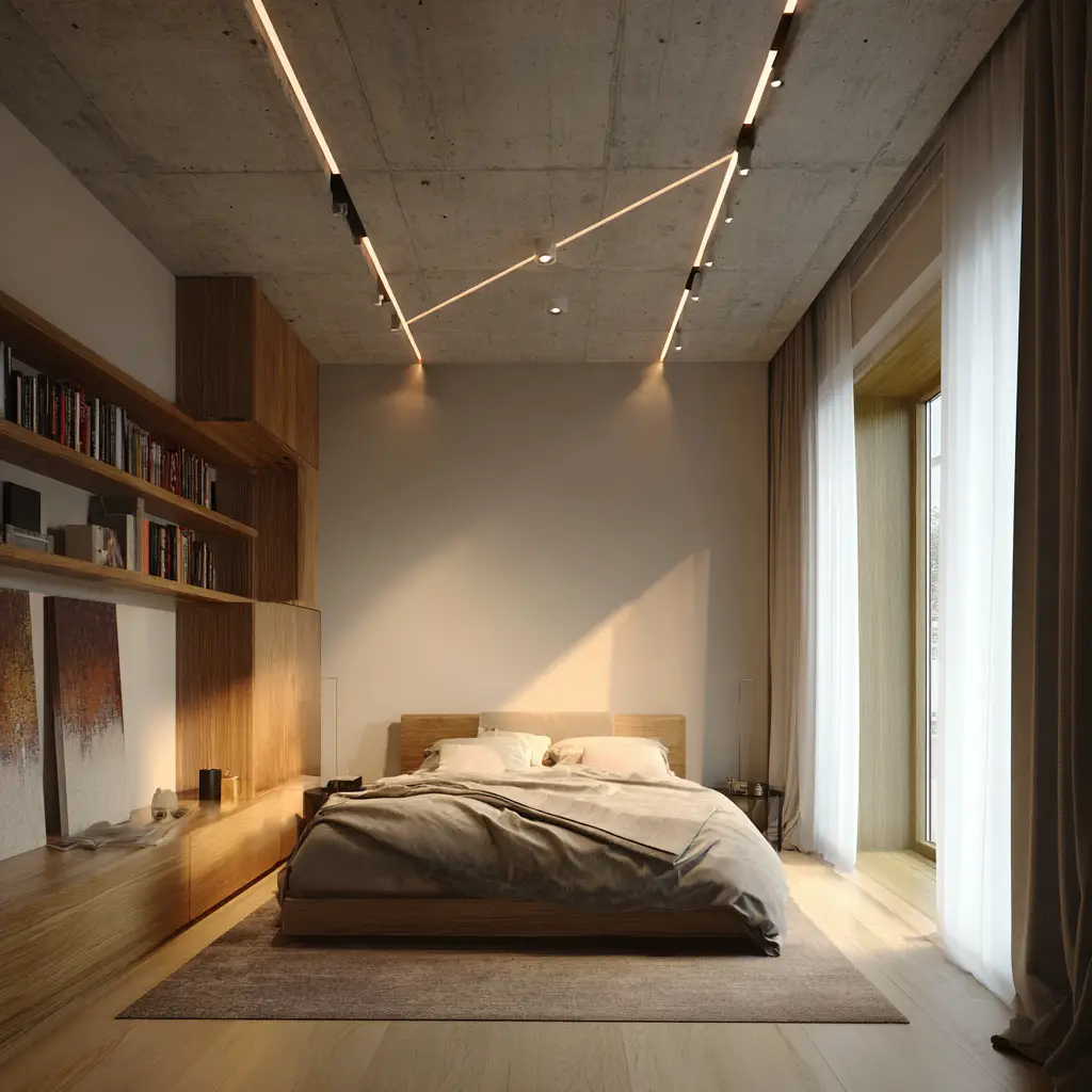 Track lighting with warm filters