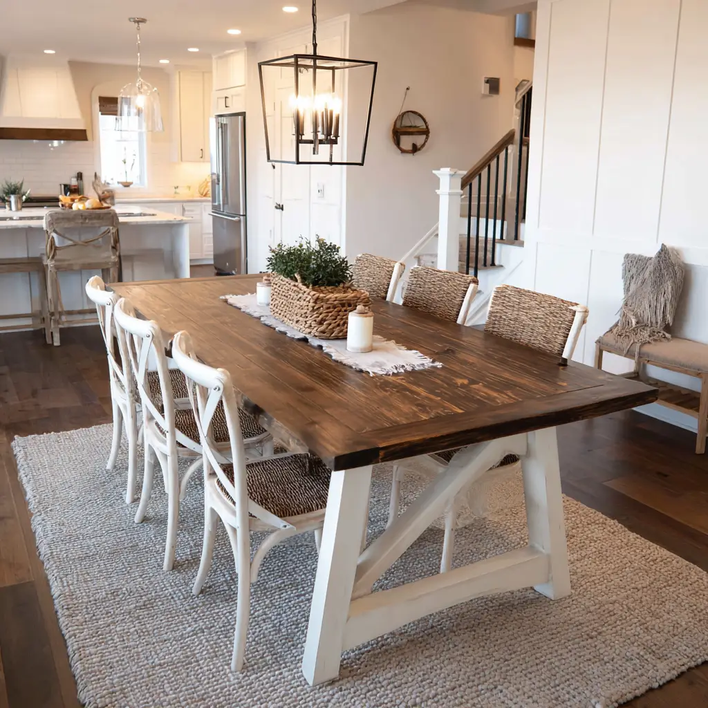 Two-Tone Farmhouse Table