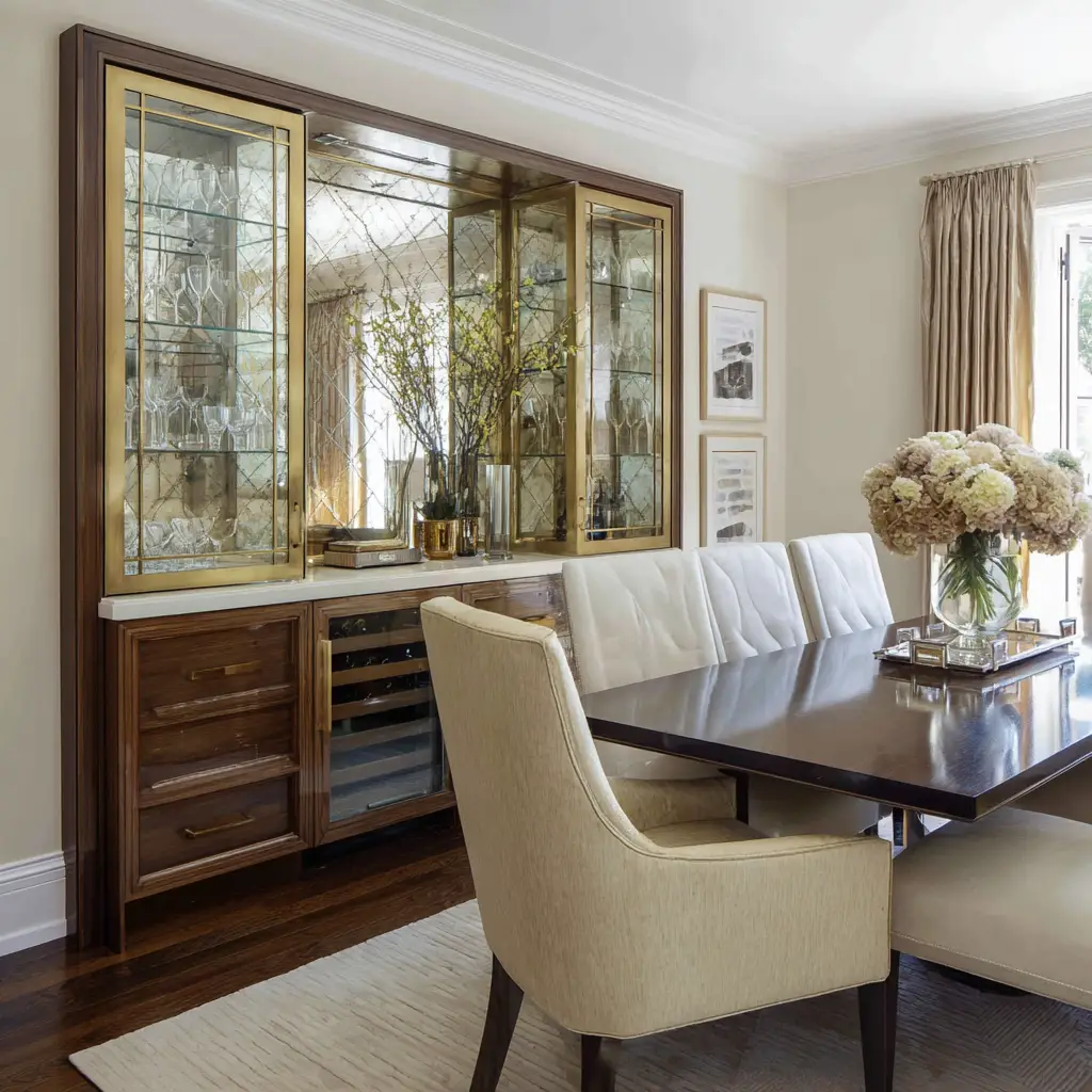 Use a Built-In Bar or Buffet
