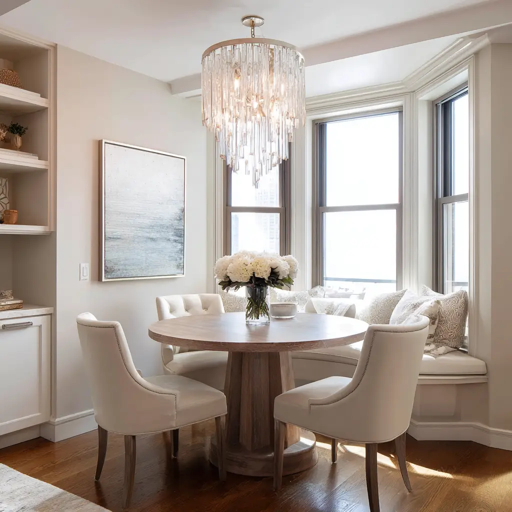 Use a round table for small spaces