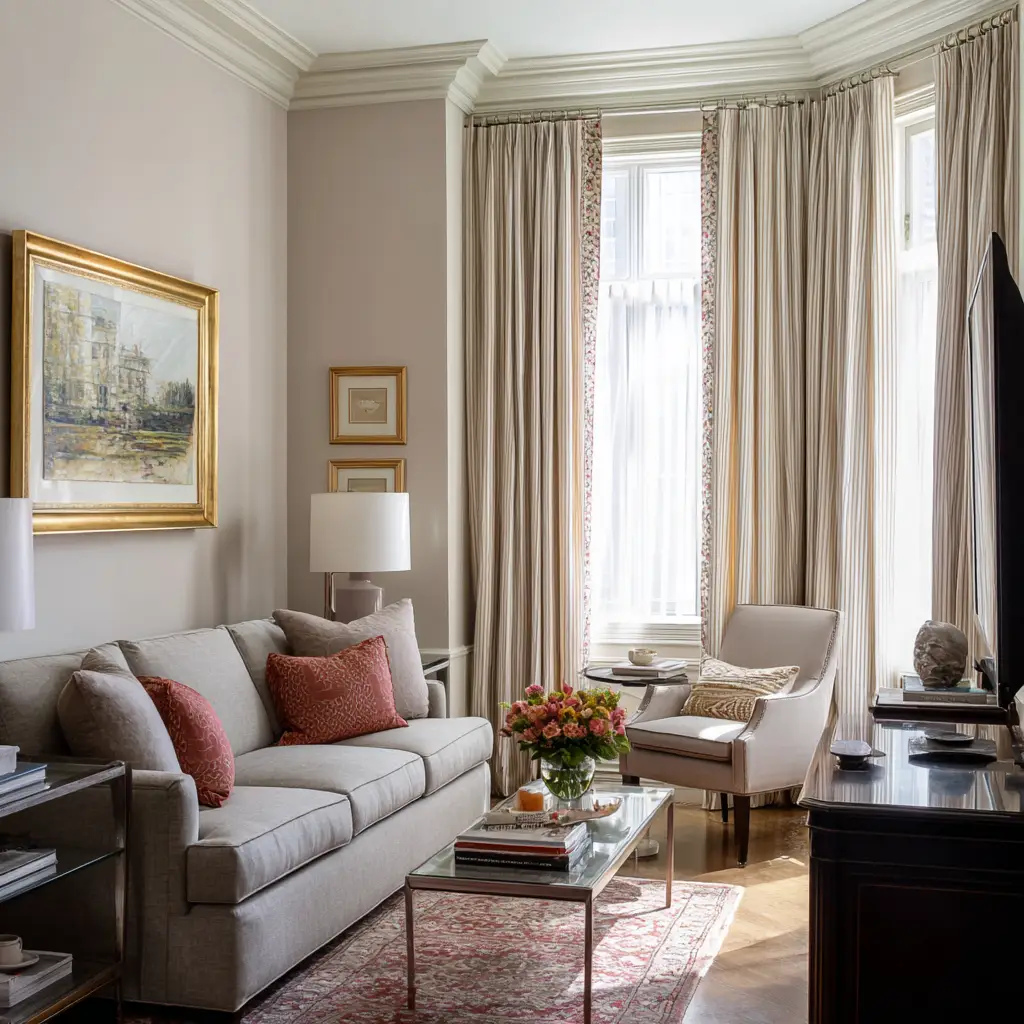 Use curtains to define the space
