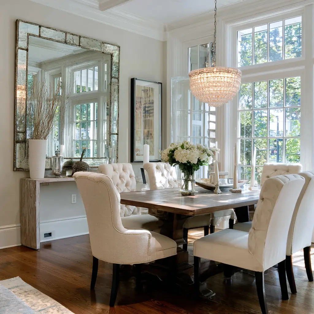 Use mirrors to open up the space