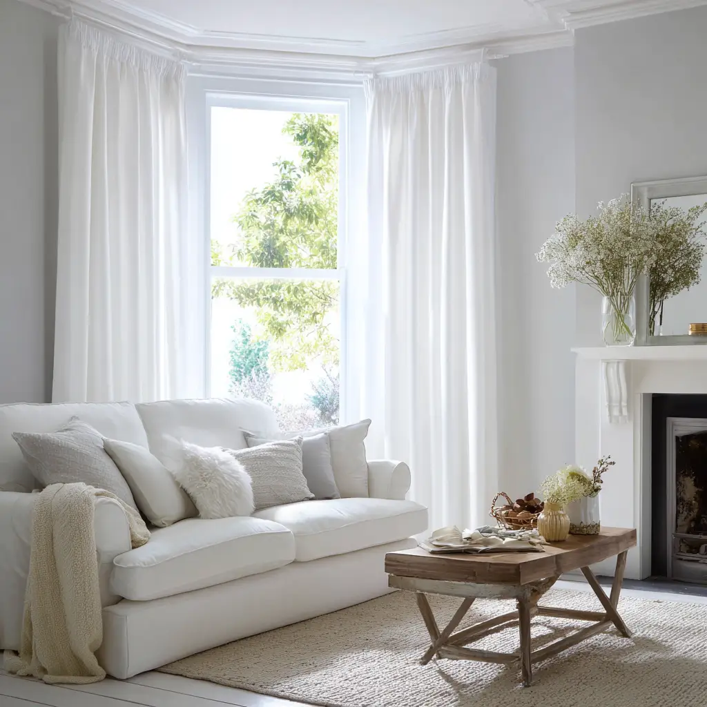 White Eyelet Curtains