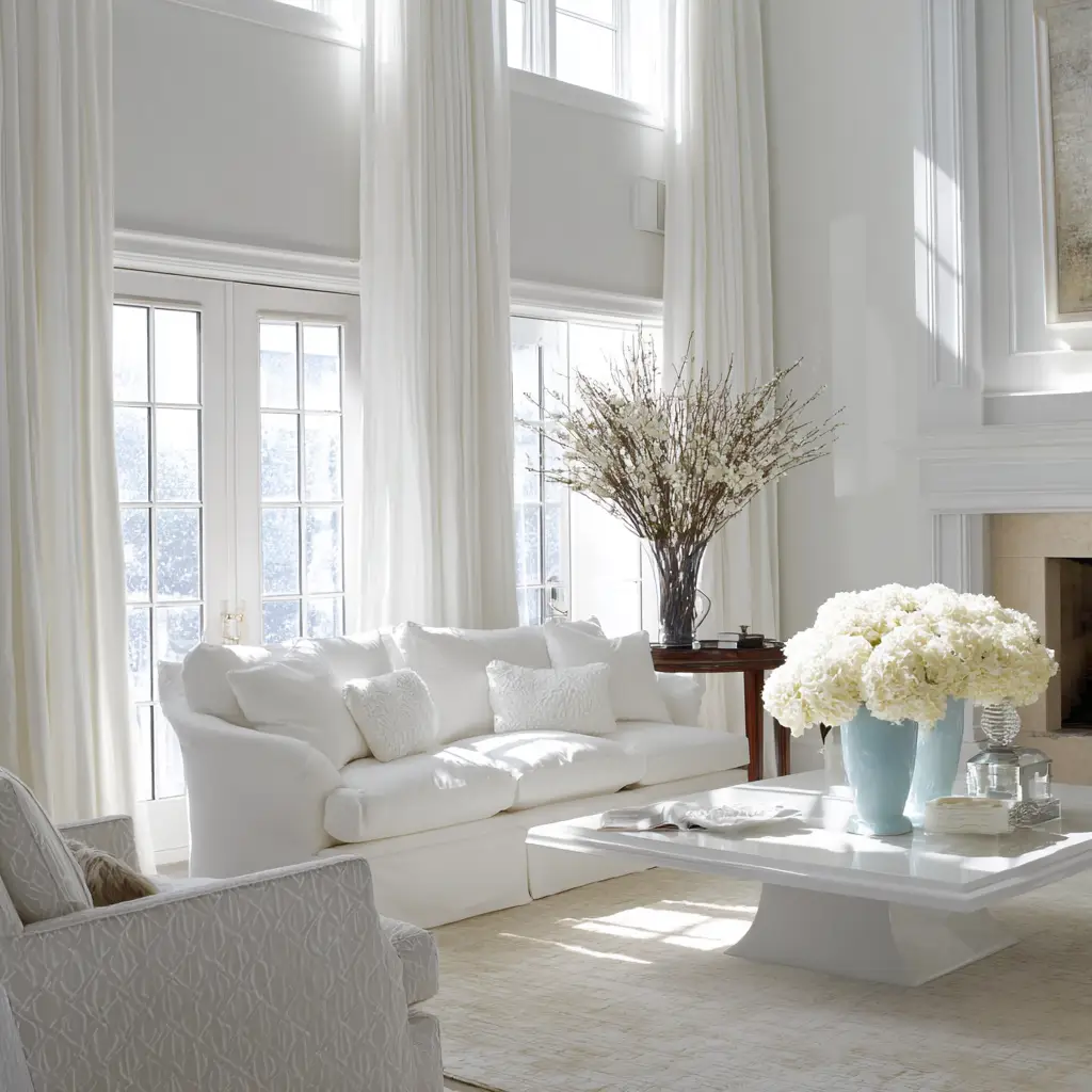 White Grommet Curtains