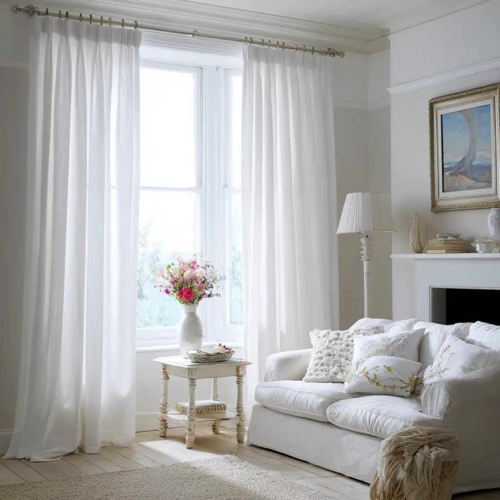 White Linen Curtains