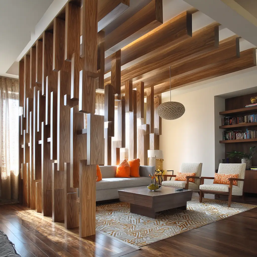 Wooden Slatted Divider