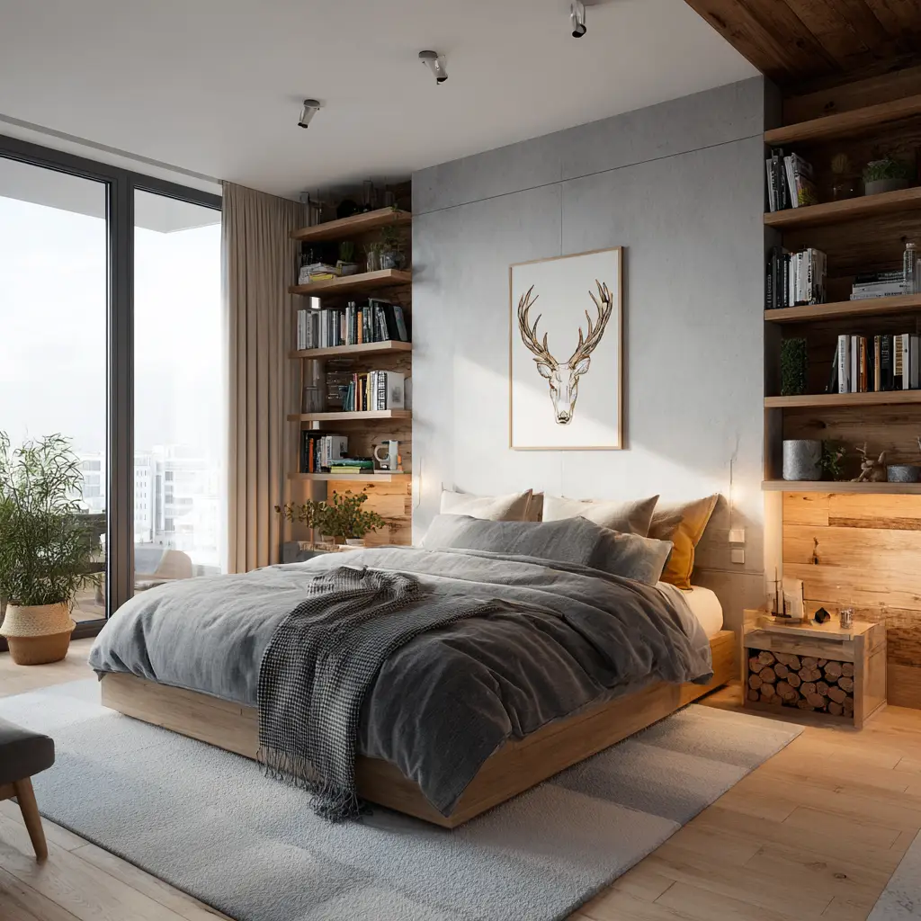 Wooden accents for natural warmth