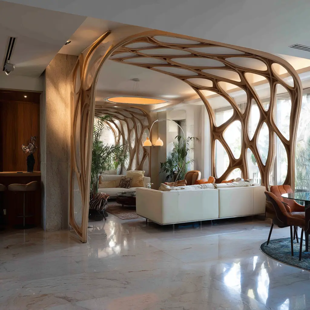 Artistic Curved Partition