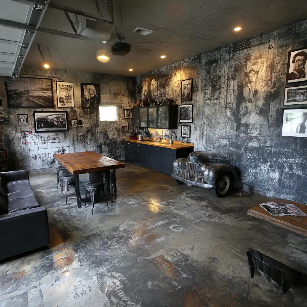 Artistic garage wall