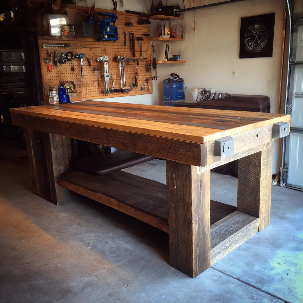 Barn Wood Workbench Desk