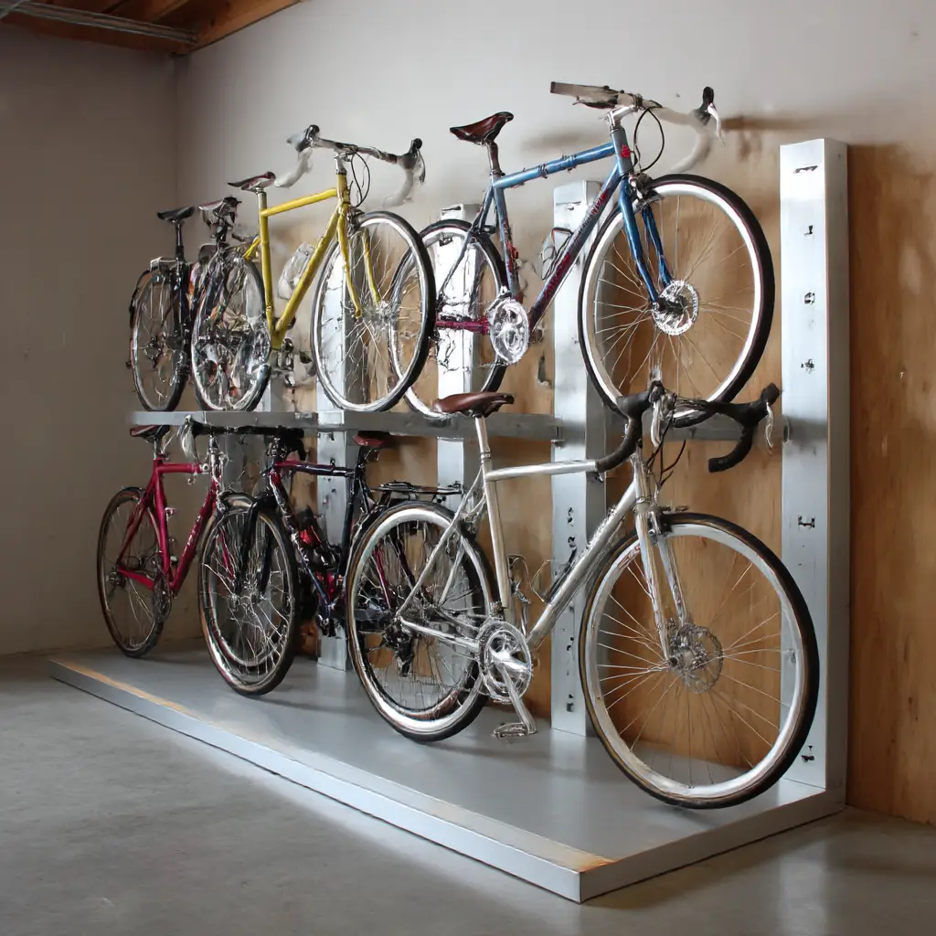 Bike racks with floor stands