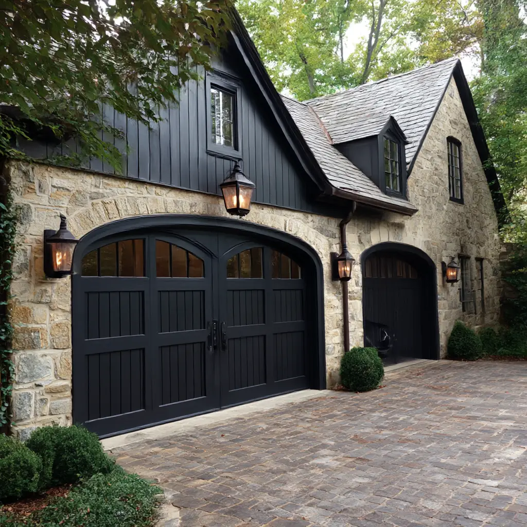 Black Carriage Style Doors