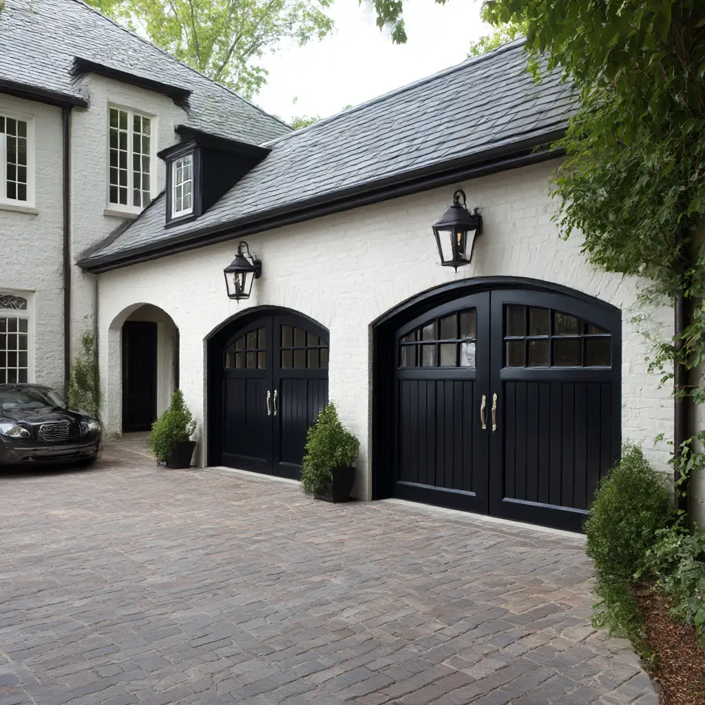 Black Double Garage Doors