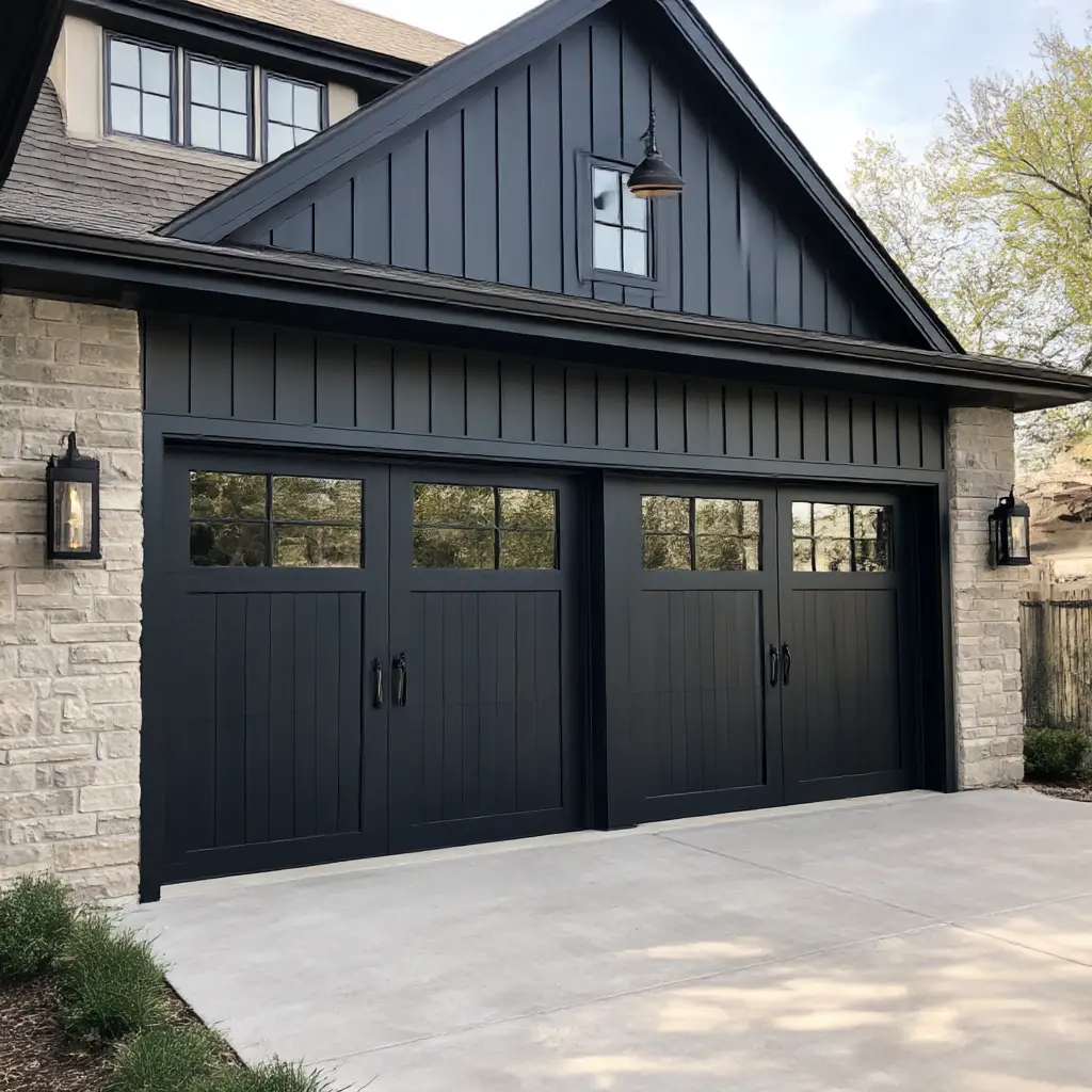 Black Garage Doors